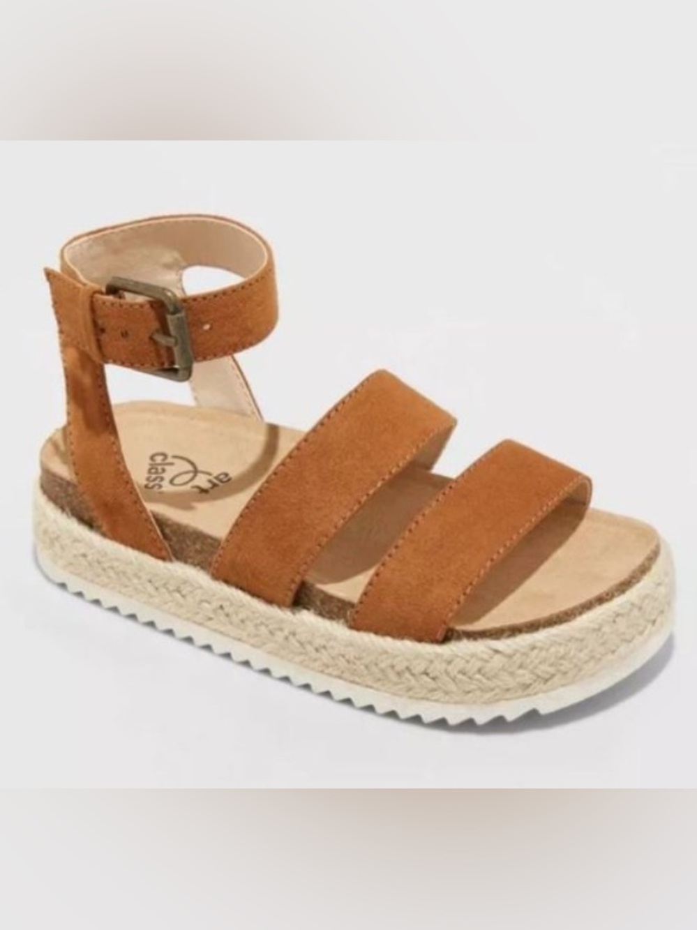 NEW Art Class Kids Girls Agatha Buckle Footbed Sandals Size 3 Strappy Espadrille